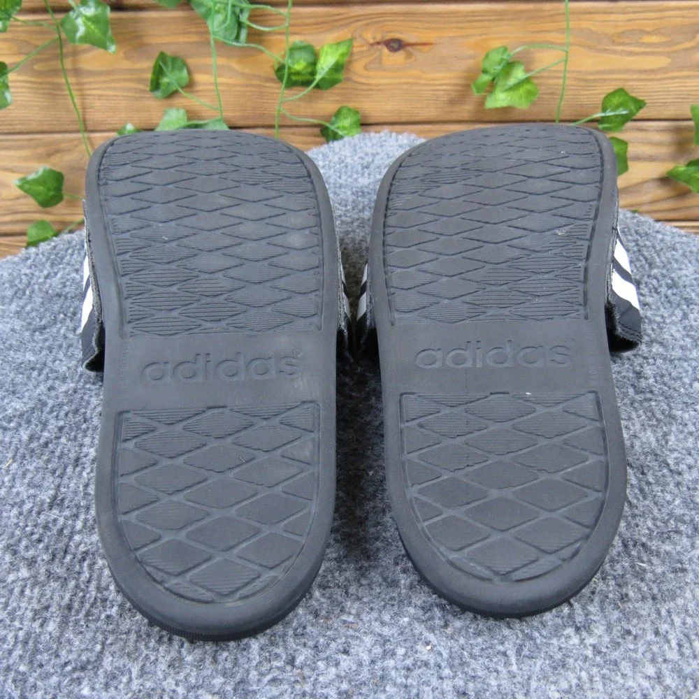 Adidas Adilette Slides Men's 6 Black‎ White Sport Comfort Slip-On Sandals
